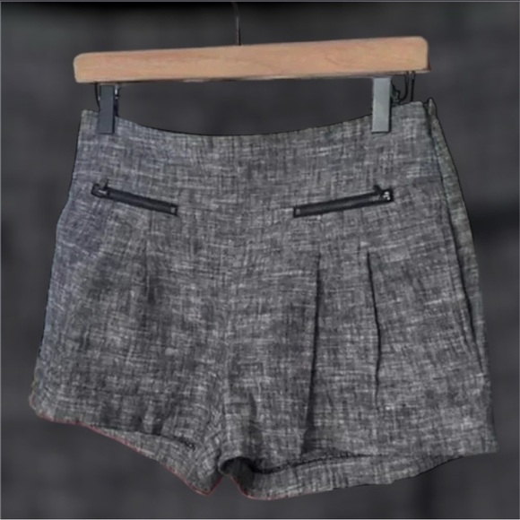 LOFT Tweed Flat‎ Front Shorts Size 0 Gray - Picture 1 of 5